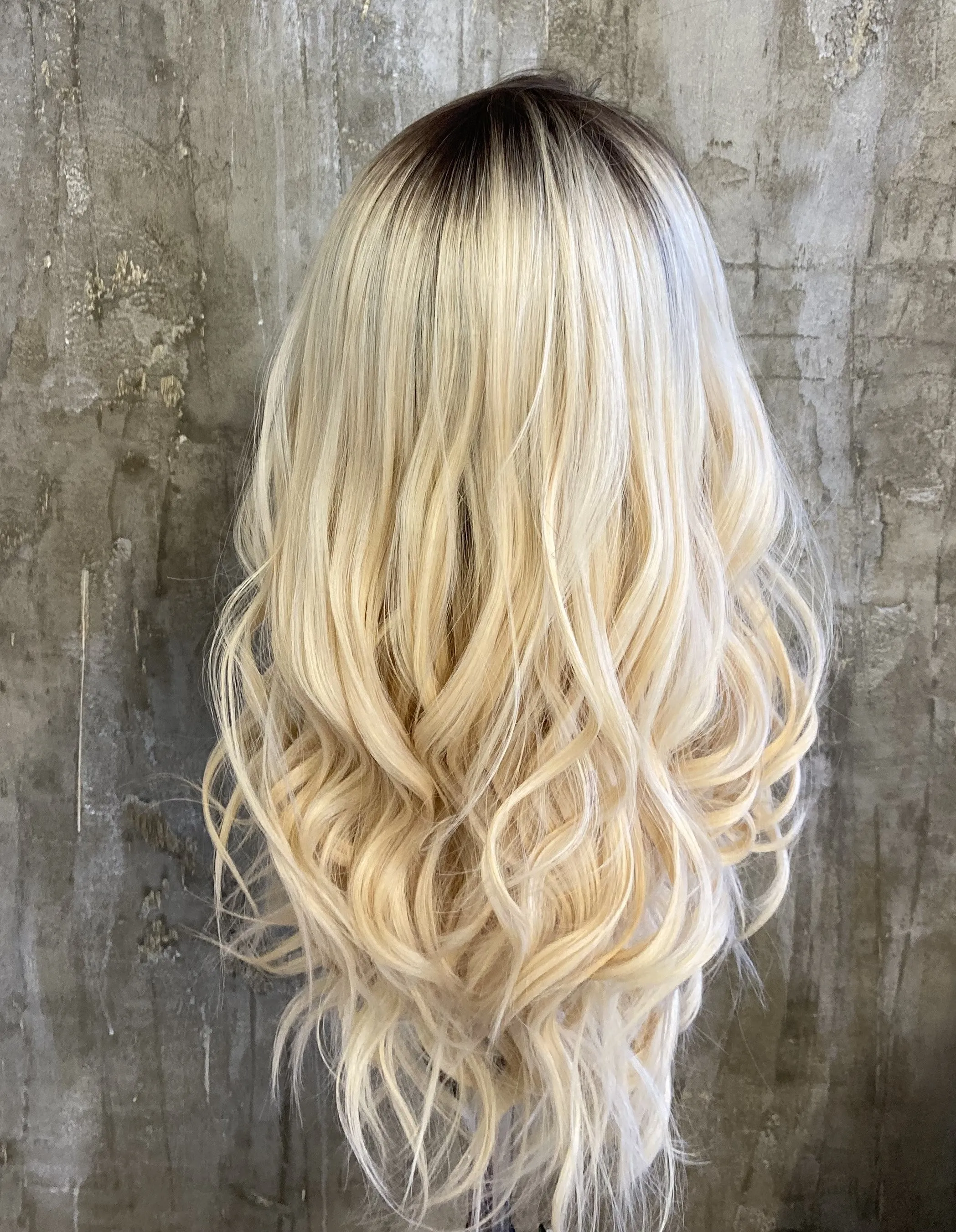 100% EUROPEAN HAIR ROOTED BLONDE LONG SKIN 25" RT1000 LAYER