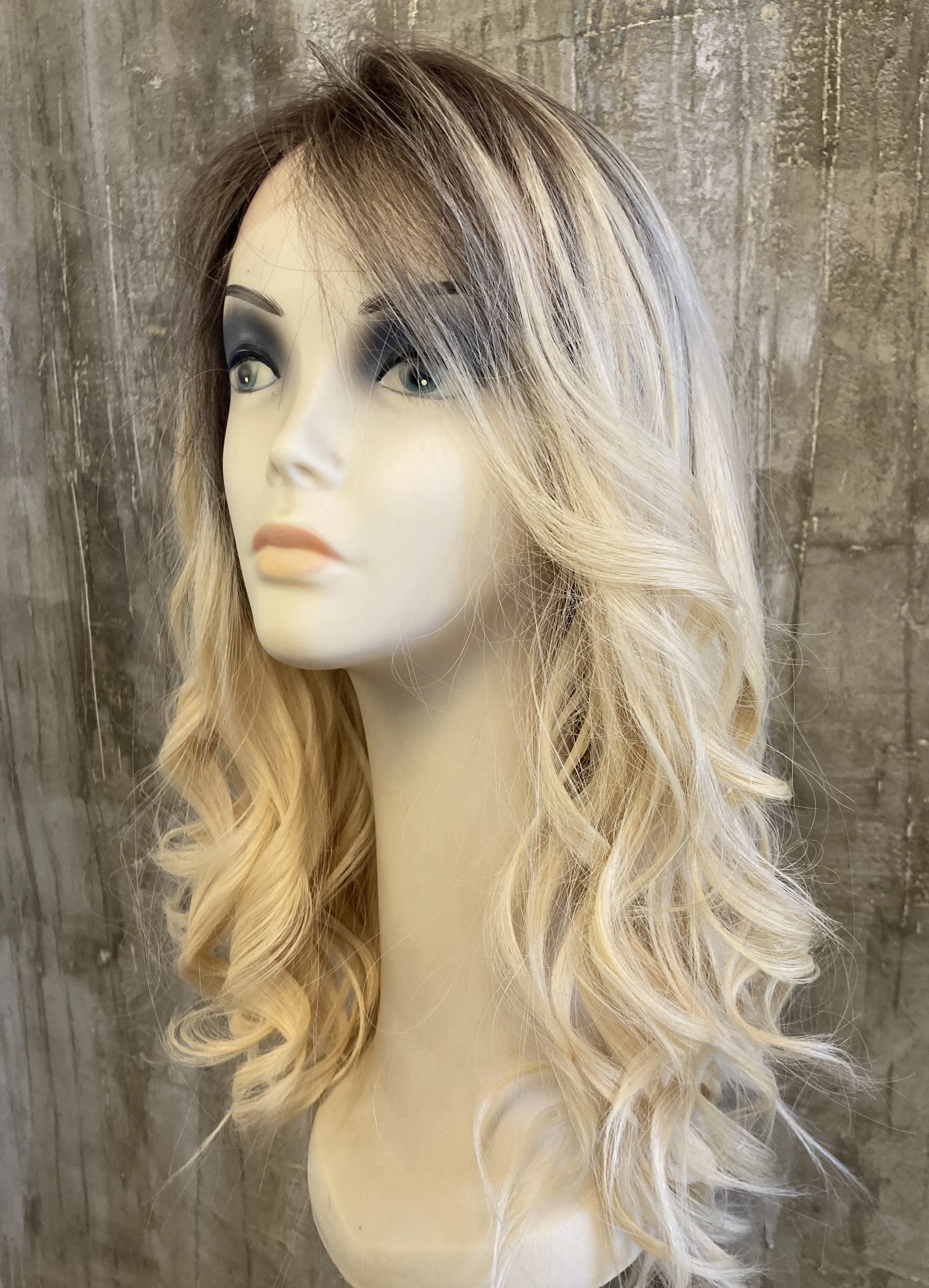 100% EUROPEAN HAIR ROOTED BLONDE LONG SKIN 25" RT1000 LAYER