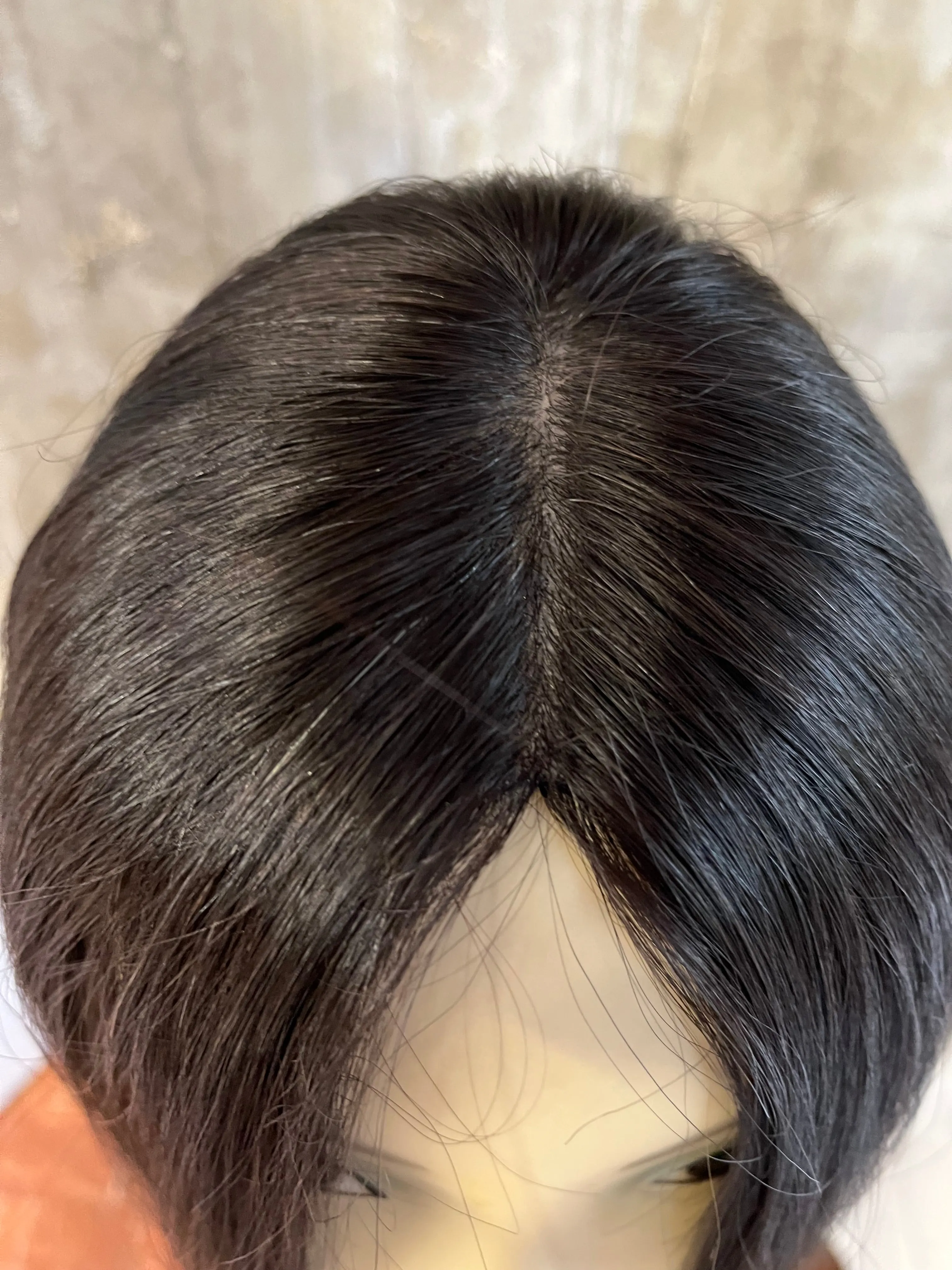 100% EUROPEAN PROCESSED HUMAN HAIR 16" DARK BROWN