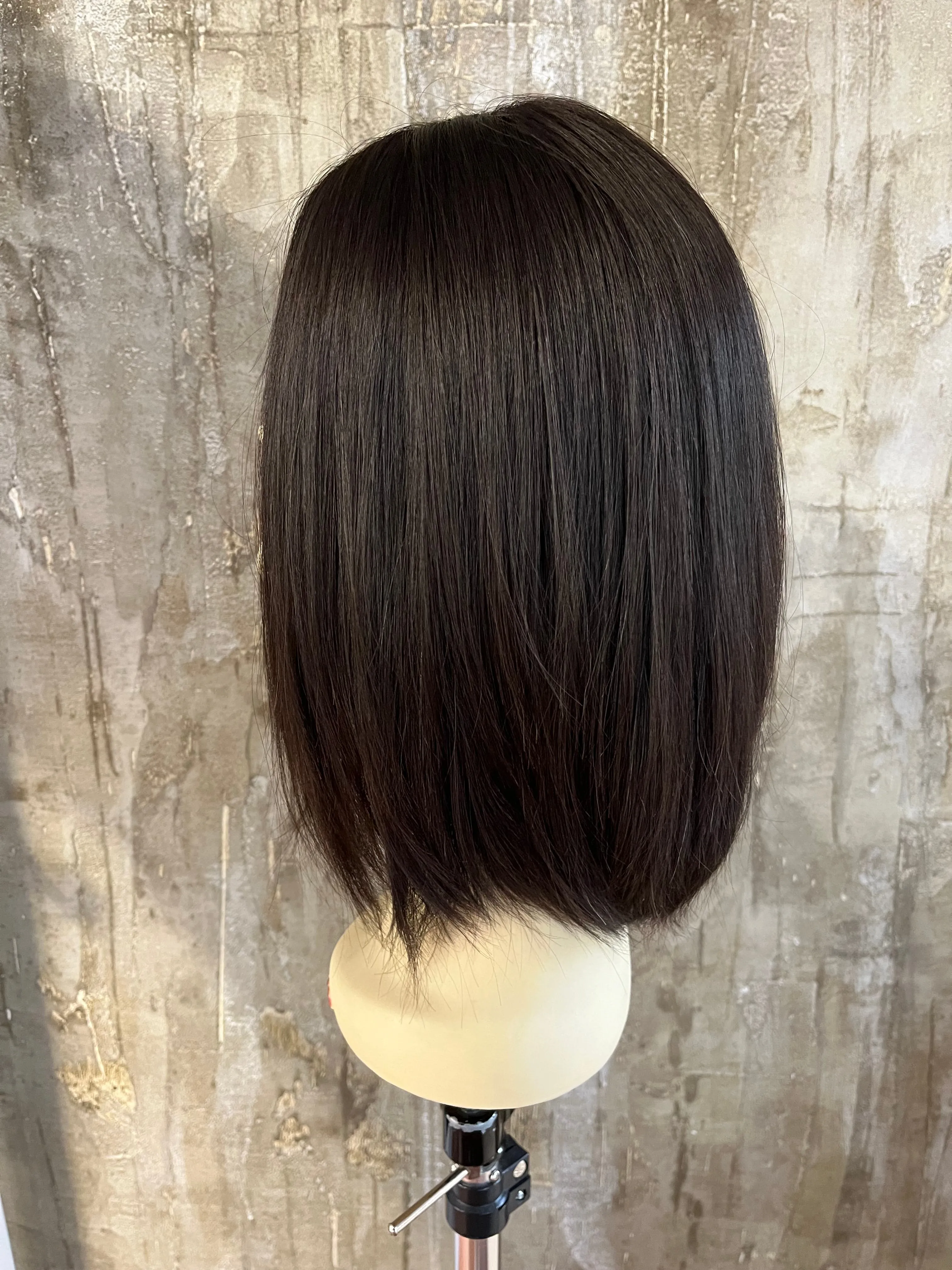 100% EUROPEAN PROCESSED HUMAN HAIR 16" DARK BROWN