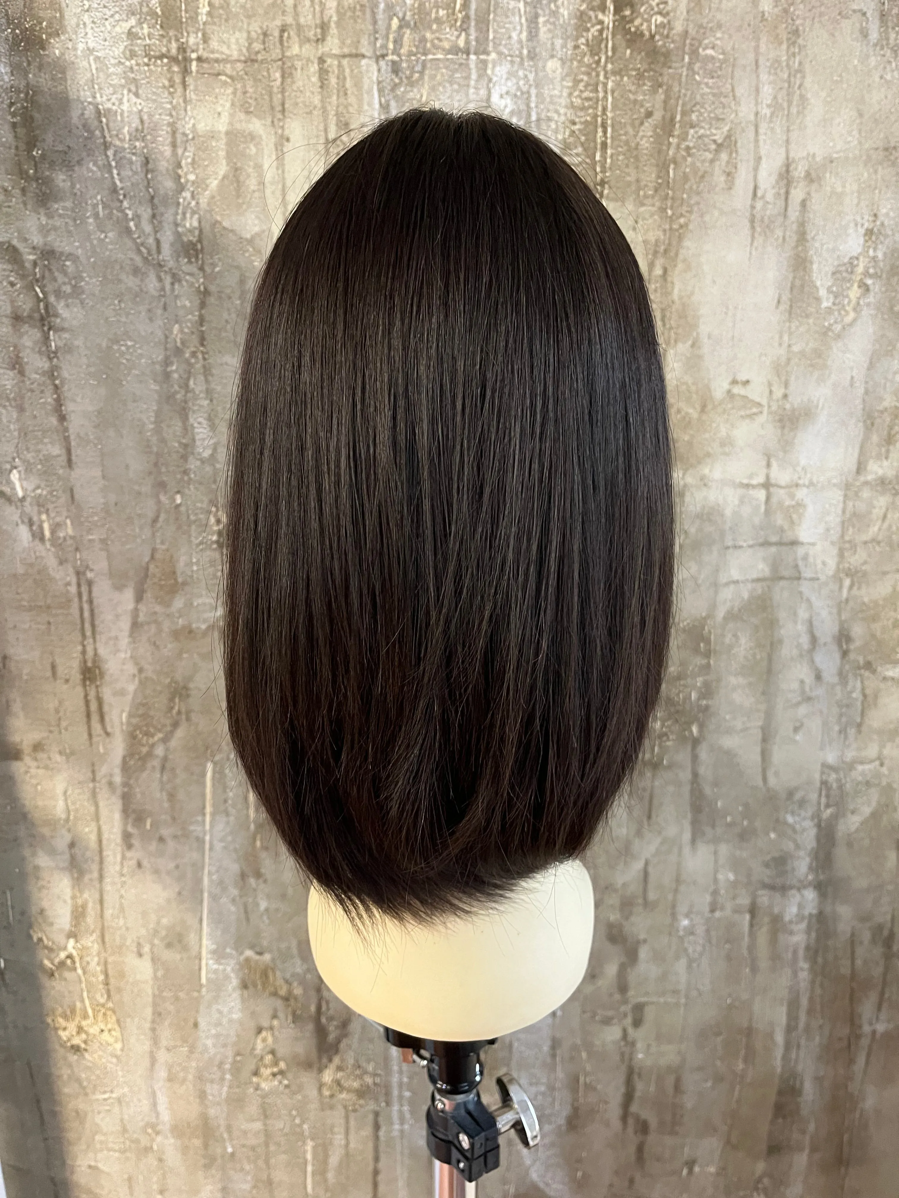100% EUROPEAN PROCESSED HUMAN HAIR 16" DARK BROWN