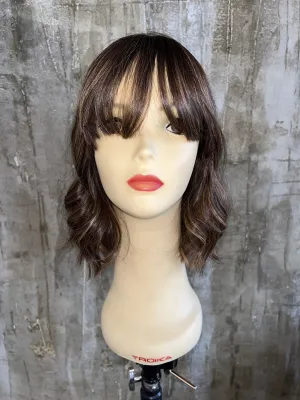 100% EUROPEAN VIRGIN HUMAN HAIR 14'' LIGHTER BROWN WITH BLOND STREAKS