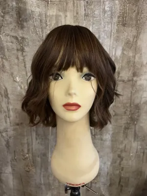 100% EUROPEAN VIRGIN HUMAN HAIR 14" LIGHT BROWN WITH BLOND HIGHLIGHTS