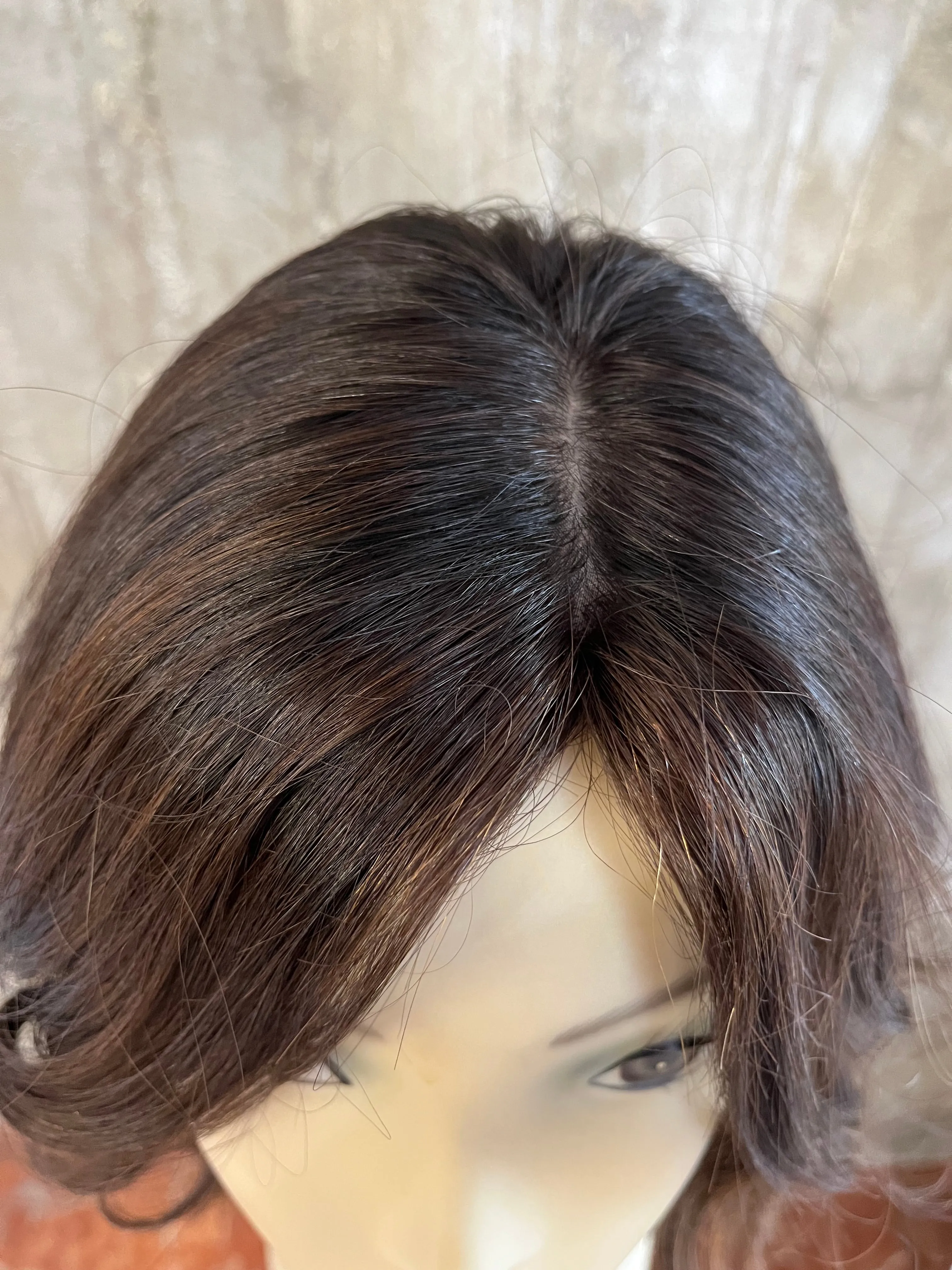 100% EUROPEAN VIRGIN HUMAN HAIR 15.5" DARK BROWN