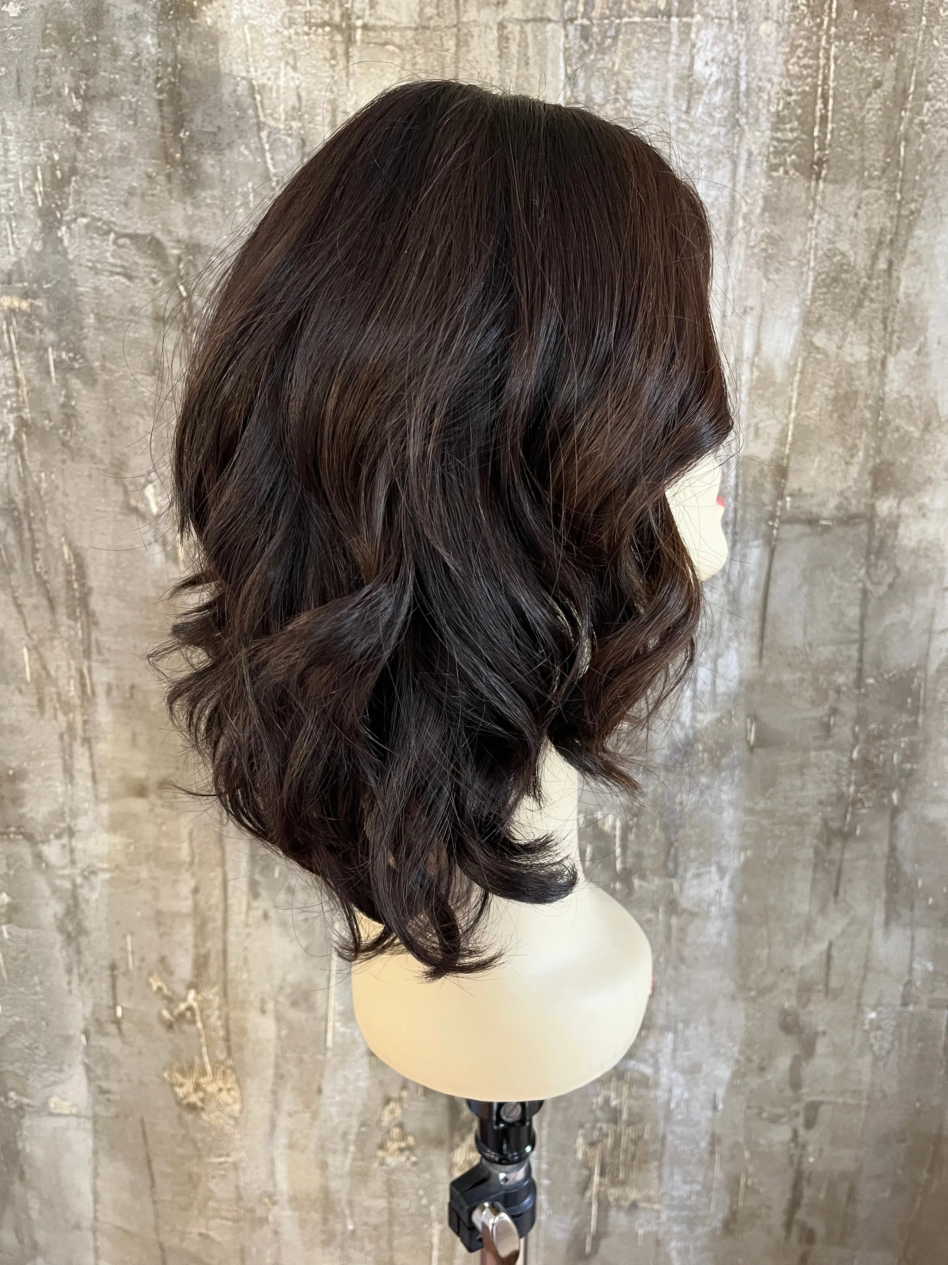 100% EUROPEAN VIRGIN HUMAN HAIR 15.5" DARK BROWN