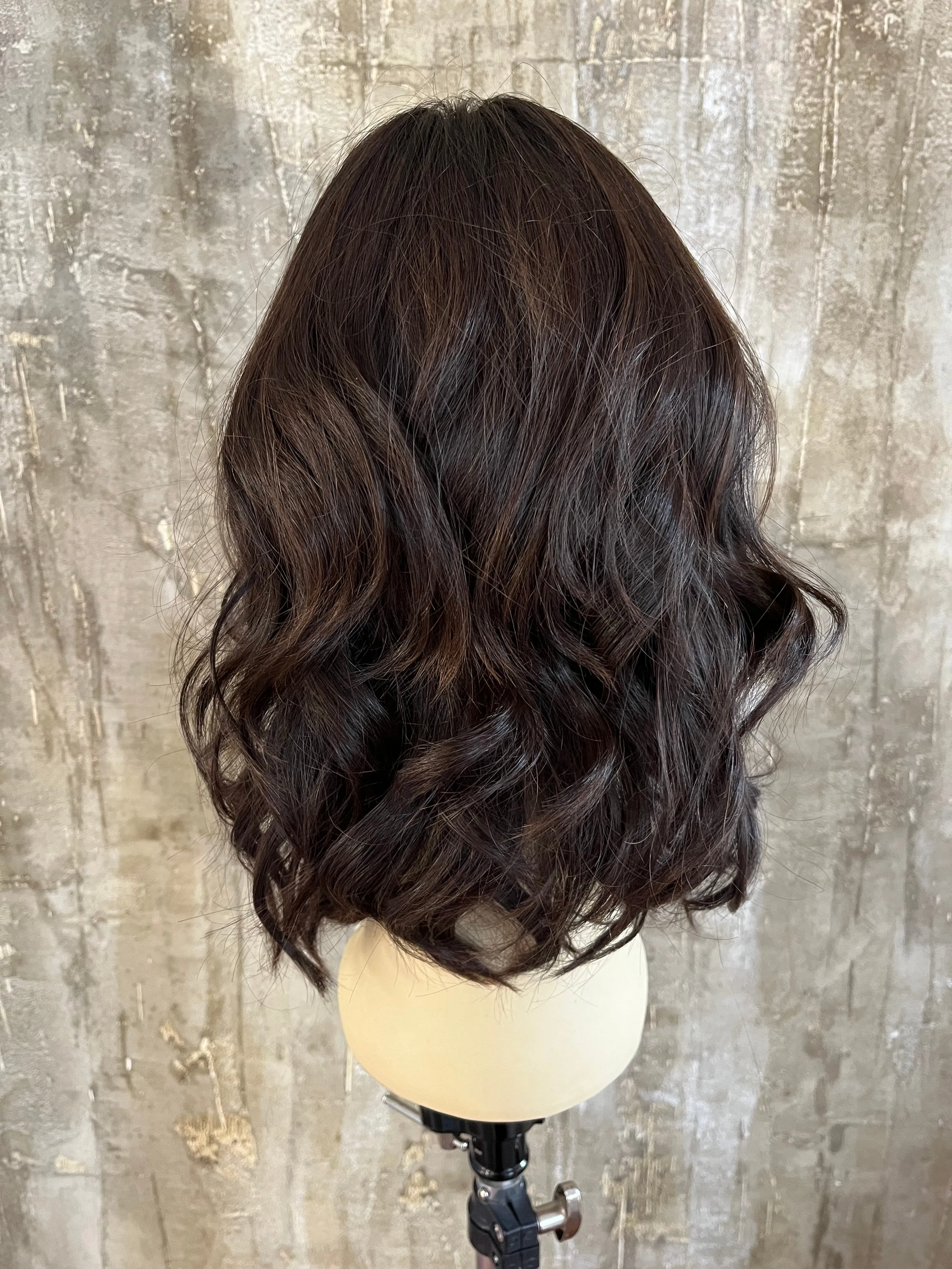 100% EUROPEAN VIRGIN HUMAN HAIR 15.5" DARK BROWN