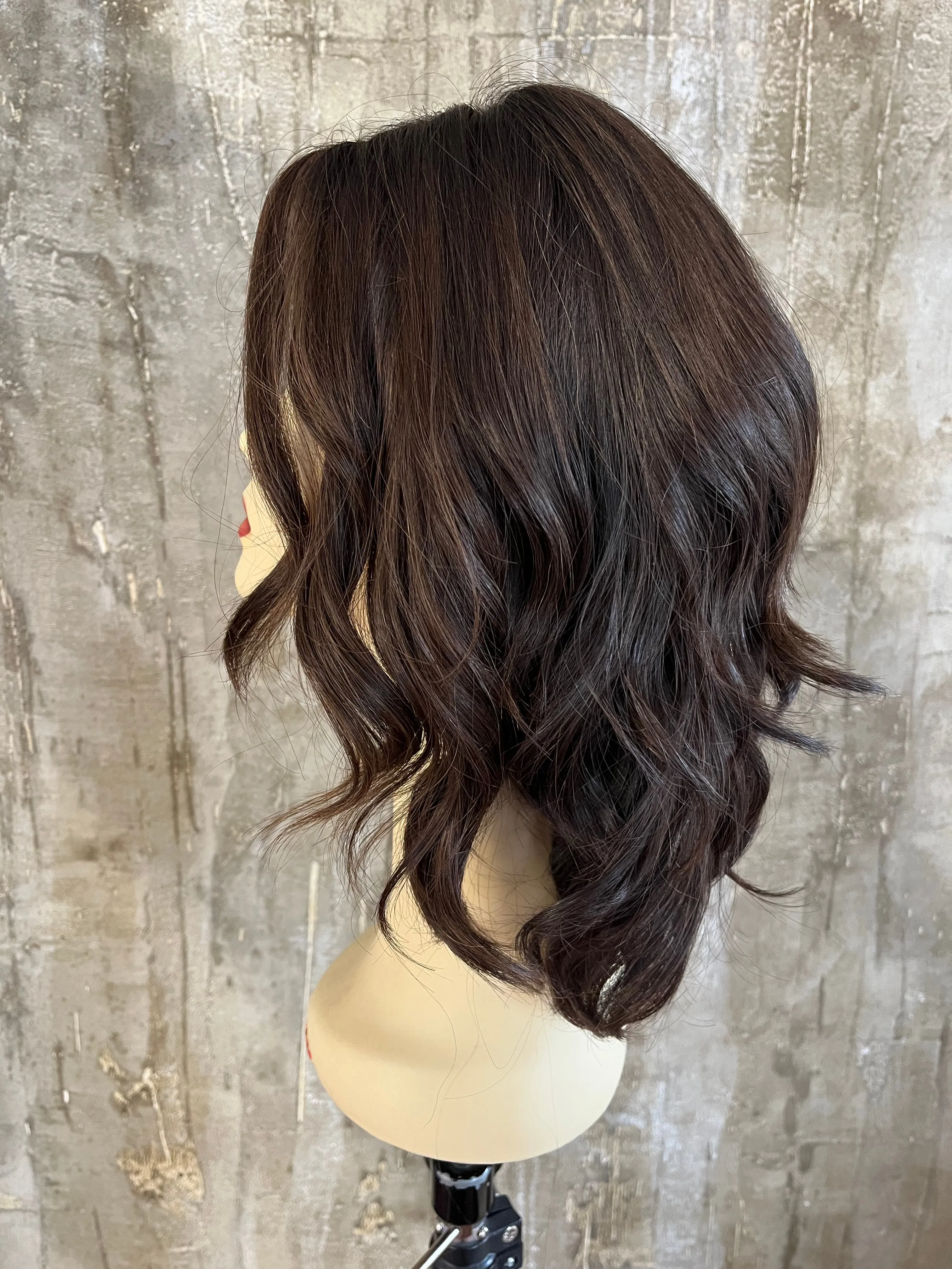 100% EUROPEAN VIRGIN HUMAN HAIR 15.5" DARK BROWN