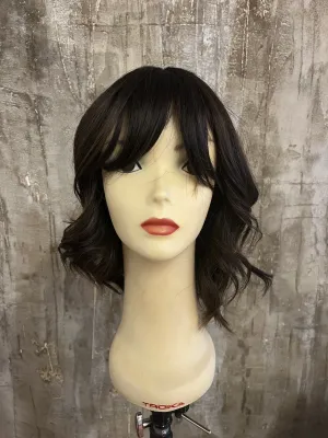 100% EUROPEAN VIRGIN HUMAN HAIR 16" BROWN WITH HIGHLIGHTS