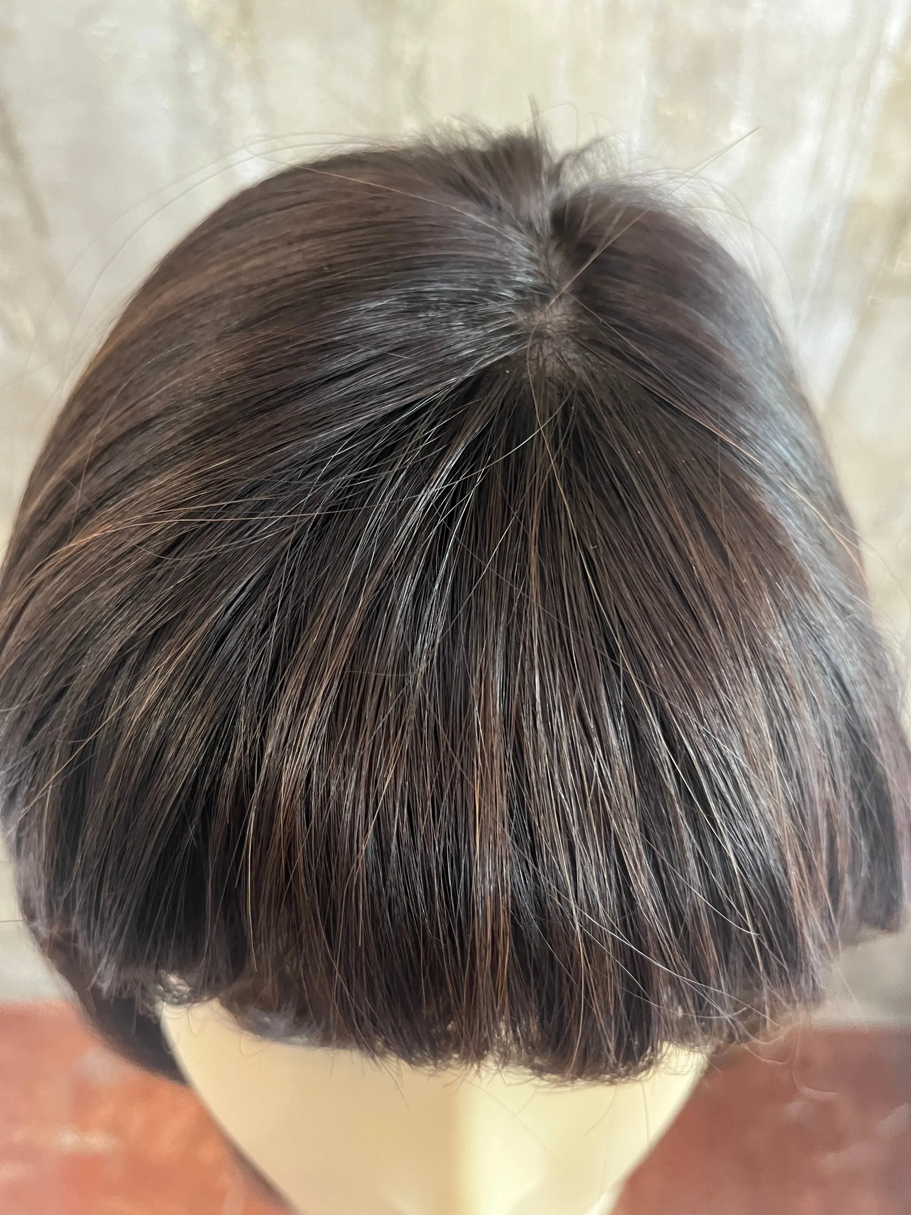 100% EUROPEAN VIRGIN HUMAN HAIR 19" BROWN WITH HIGHLIGHTS