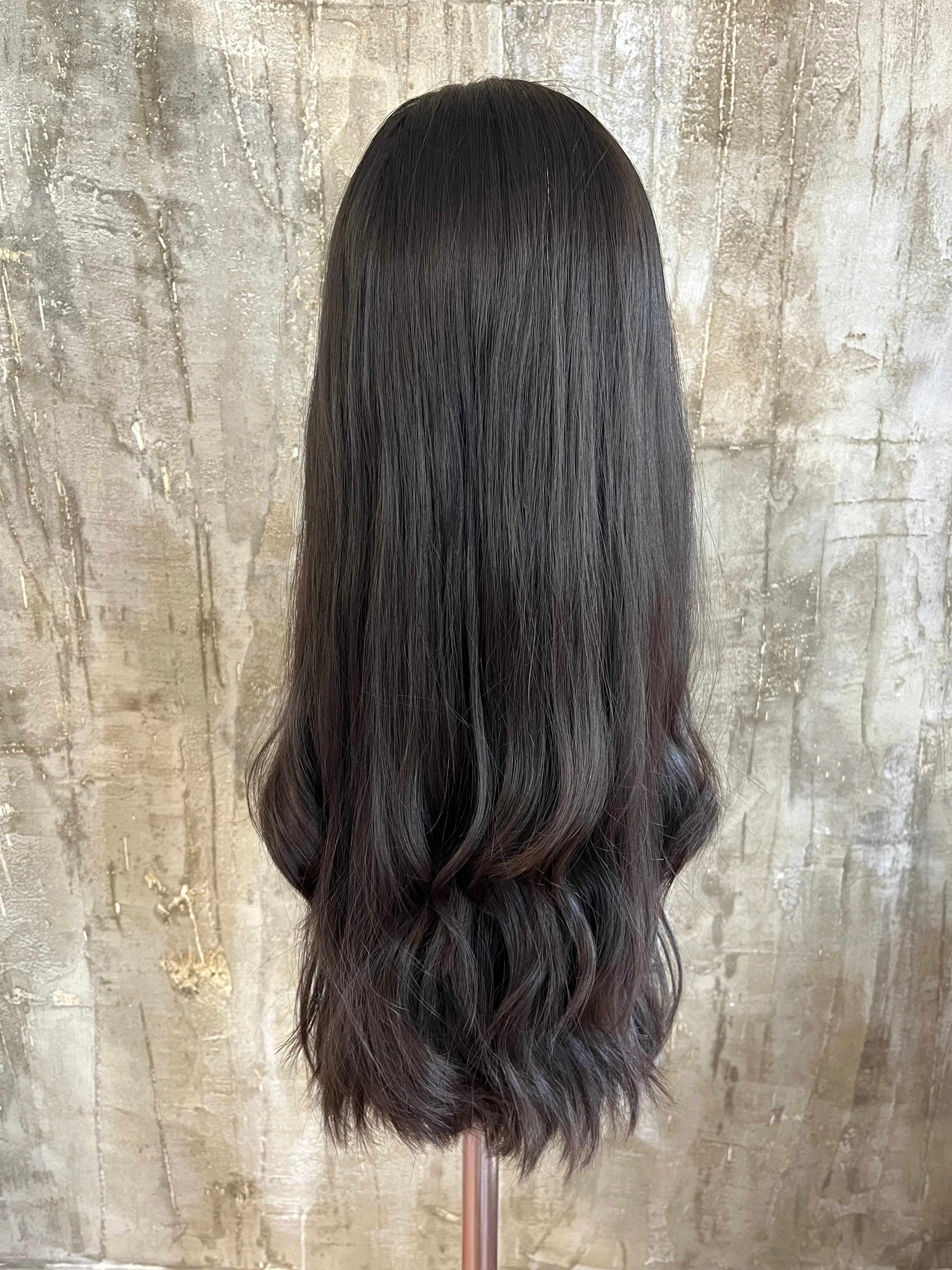 100% EUROPEAN VIRGIN HUMAN HAIR 25" DARKER BROWN