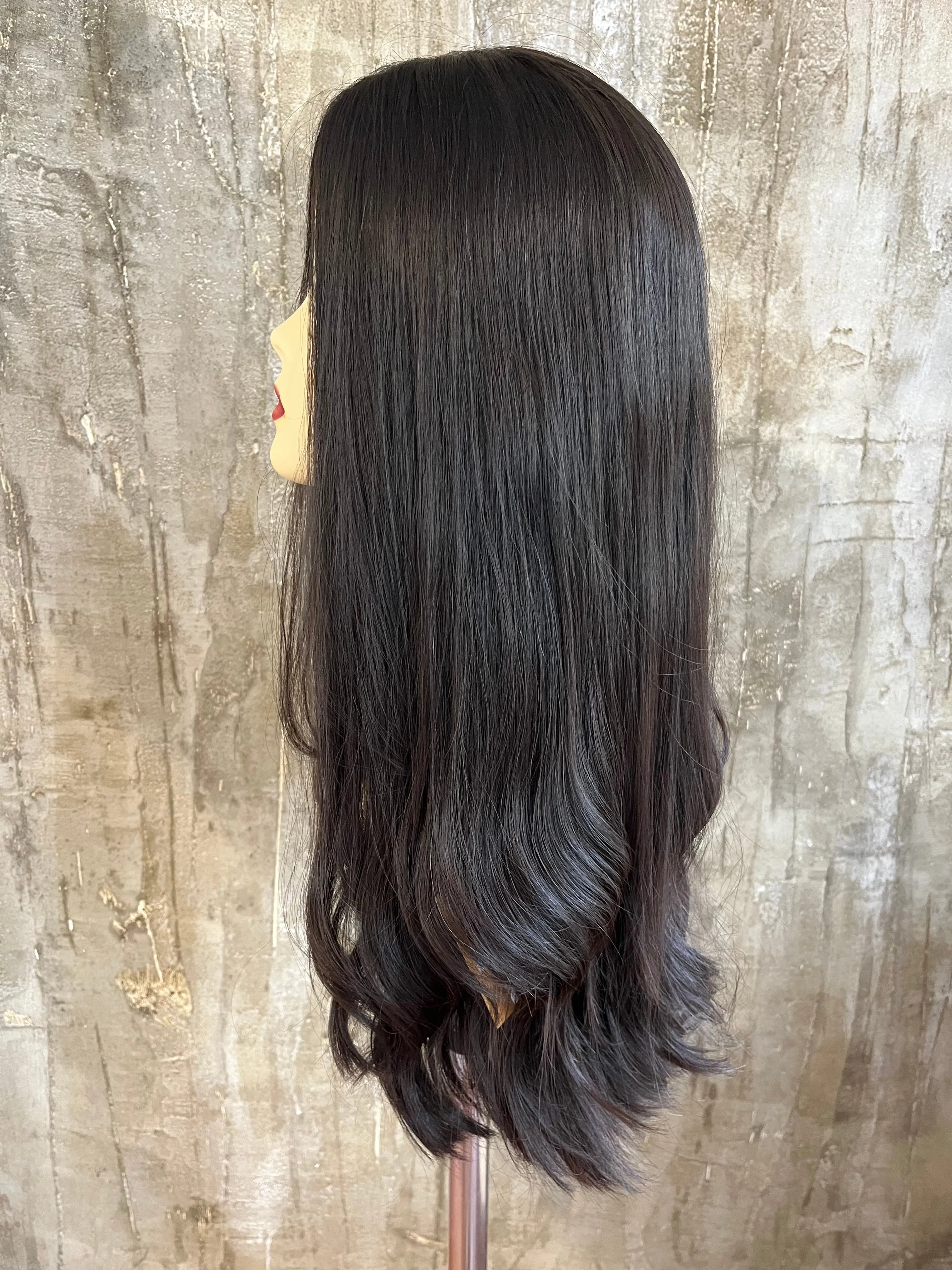 100% EUROPEAN VIRGIN HUMAN HAIR 25" DARKER BROWN