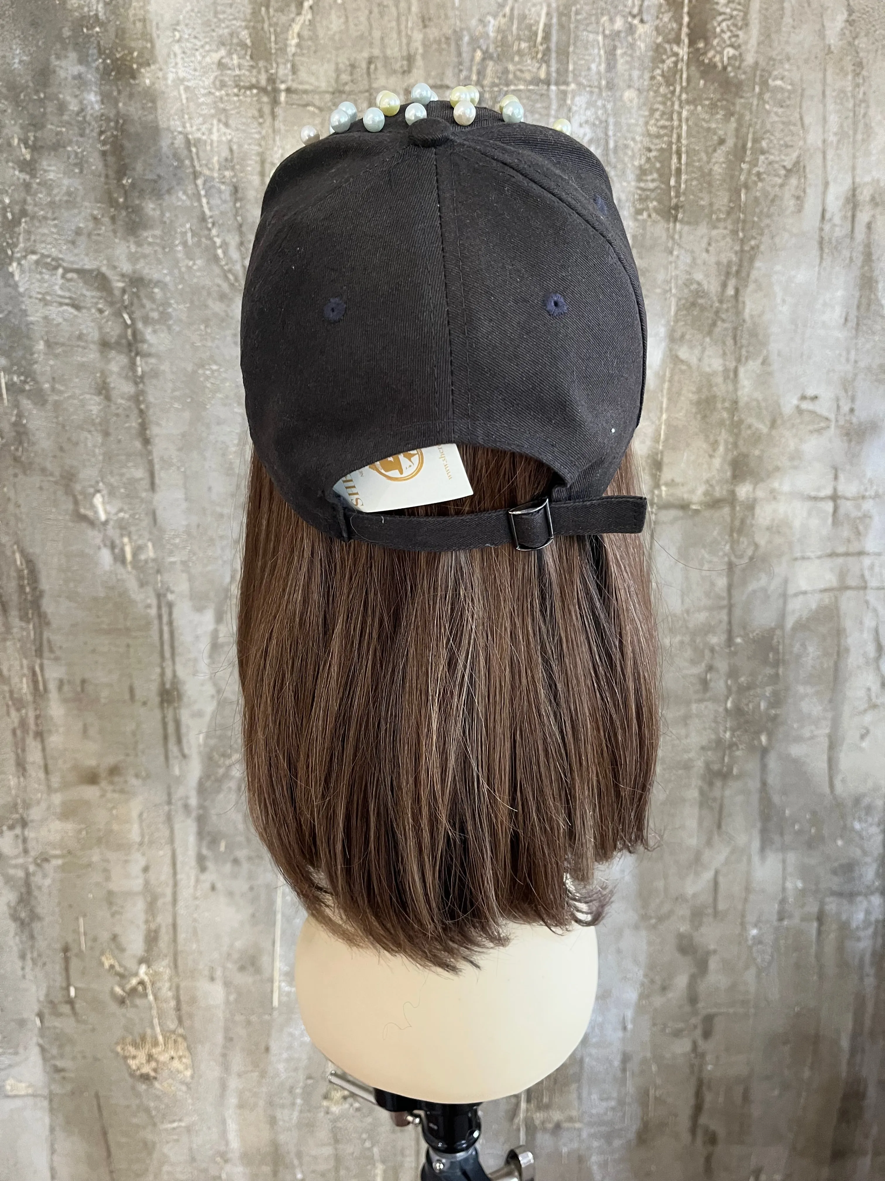 100% FINE HUMAN HAIR HAT FALL 13.5" DIRTY BLOND