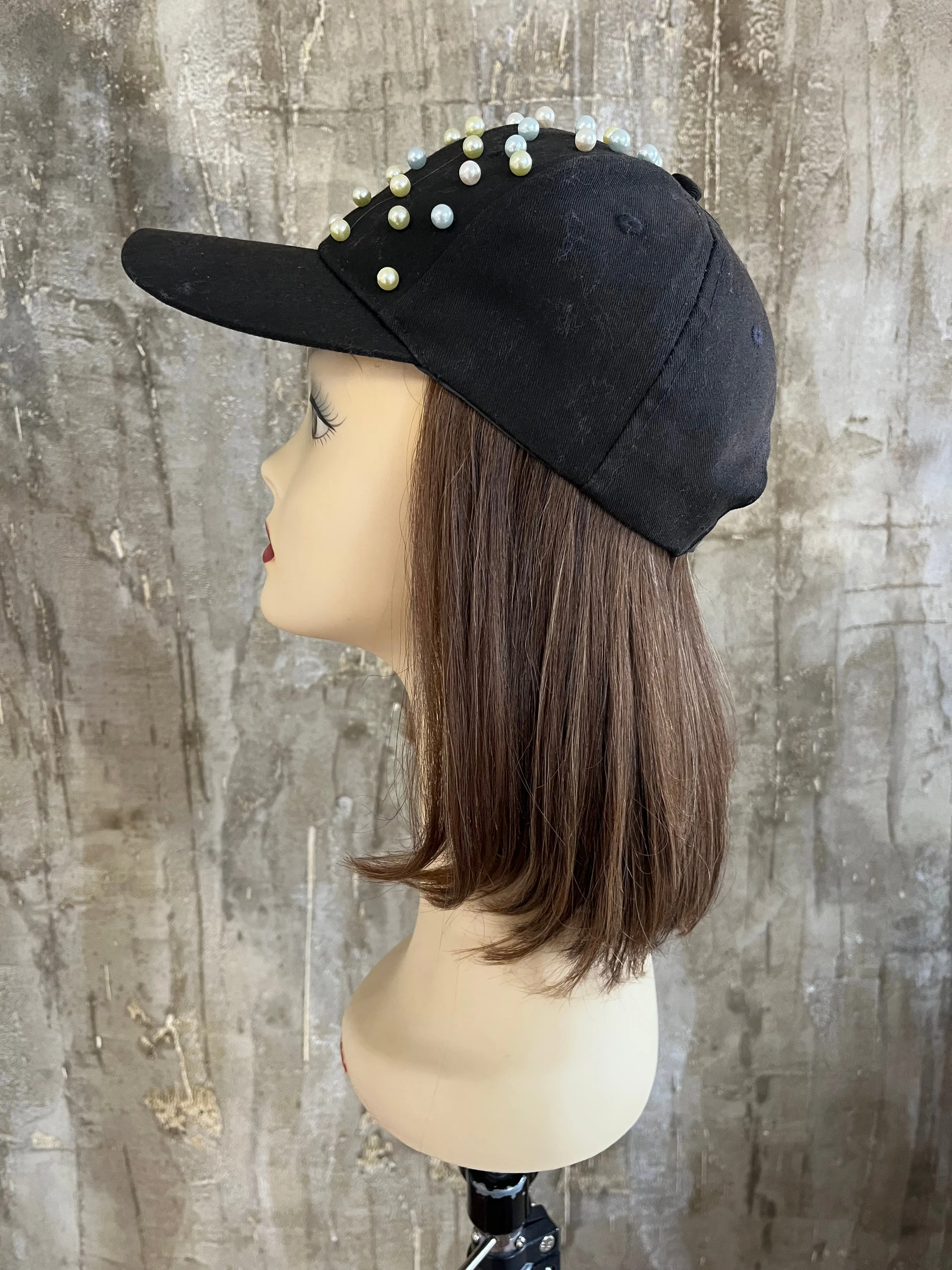 100% FINE HUMAN HAIR HAT FALL 13.5" DIRTY BLOND