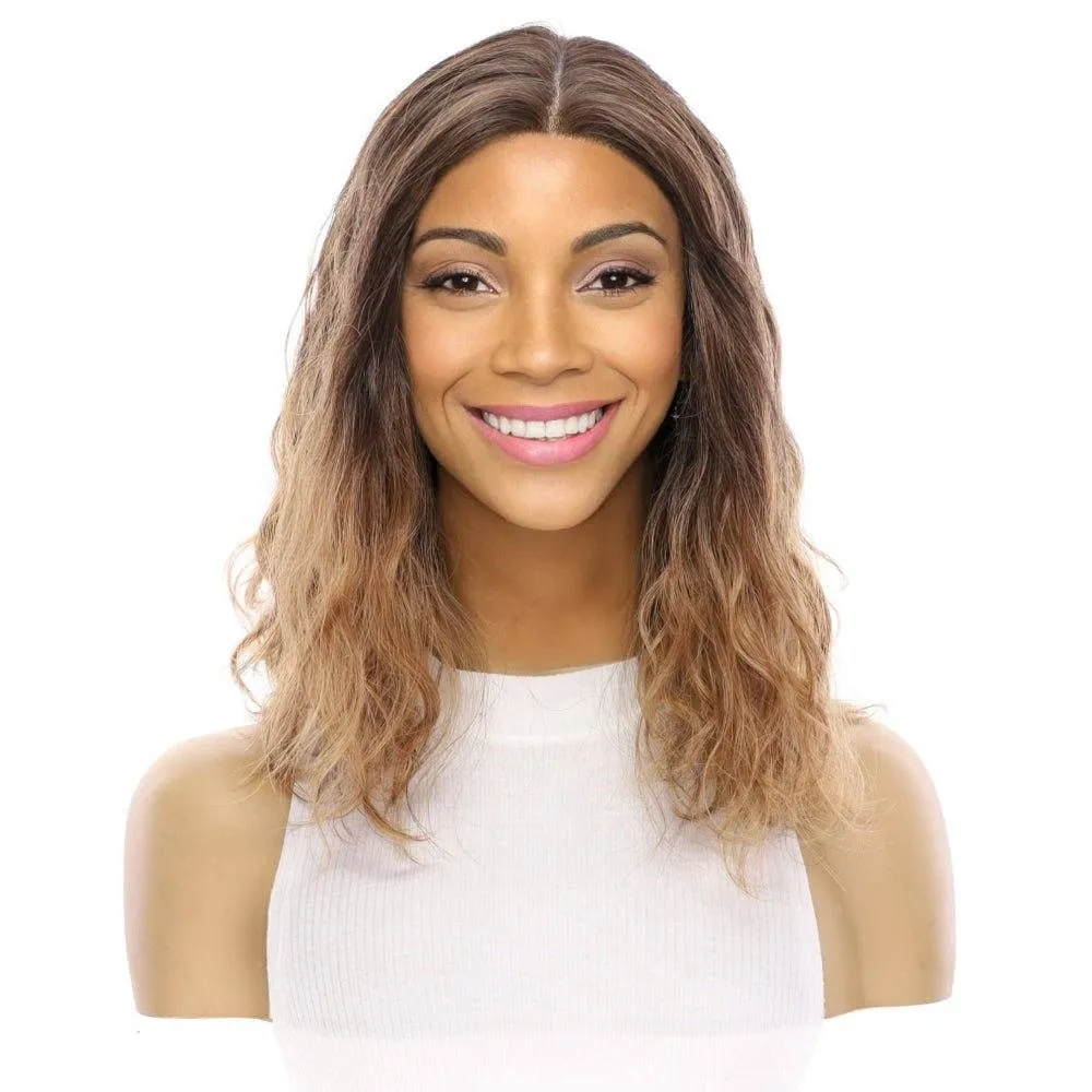 16" Divine Lace Top Wig Medium Brown Ombre Wavy