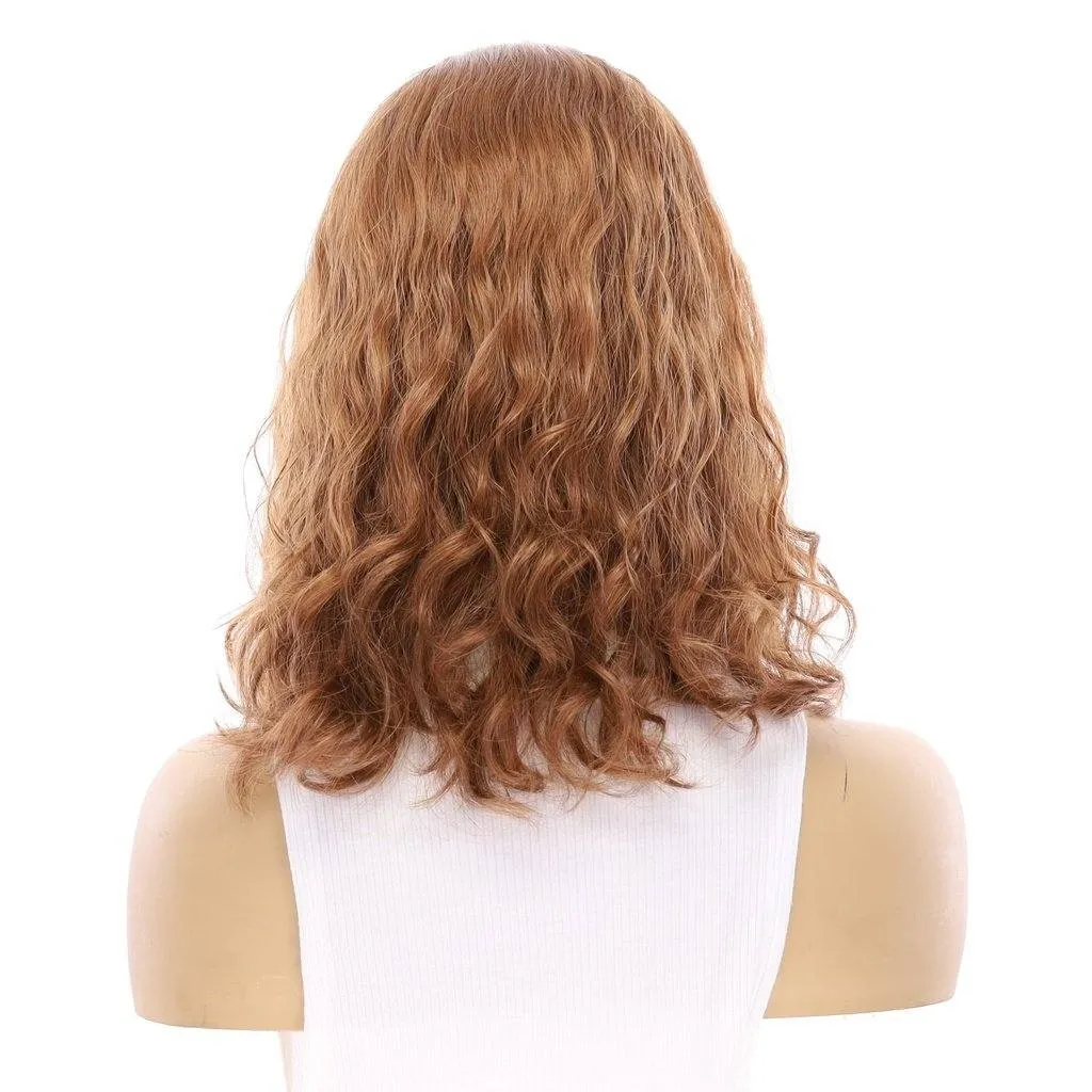 16" Princess Silk Top Wig Copper Wavy