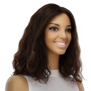 16" Princess Silk Top Wig Dark Brown Wavy