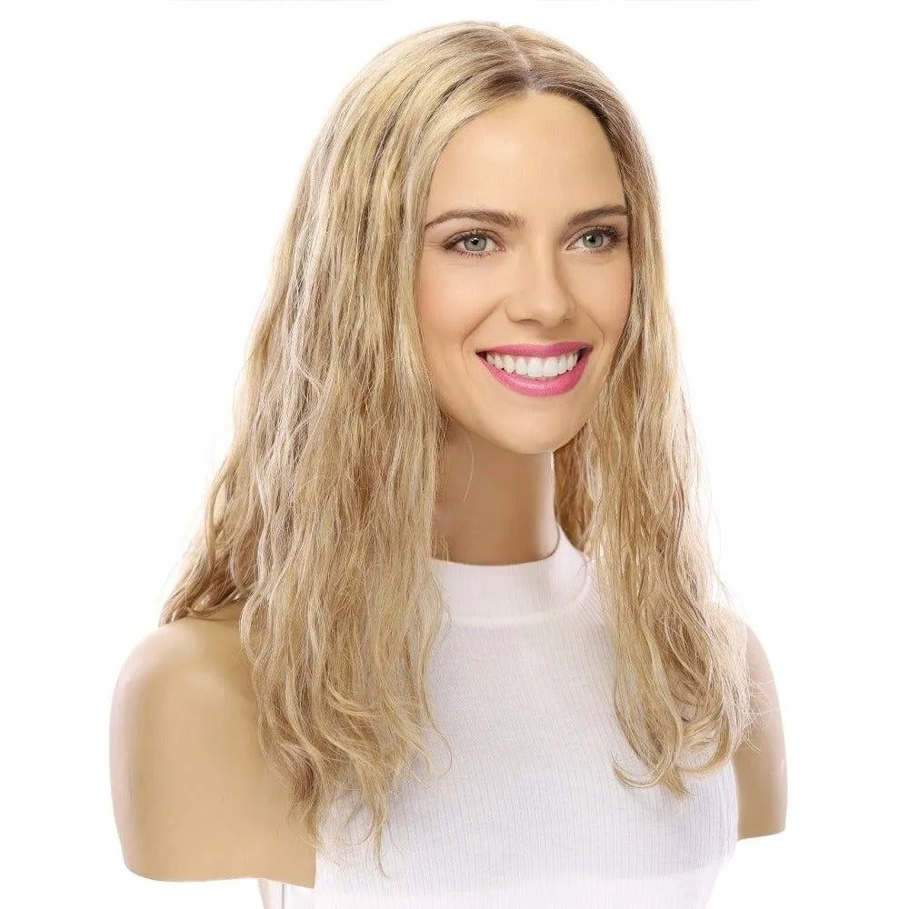 18" Princess Silk Top Wig Ash Blonde Wavy