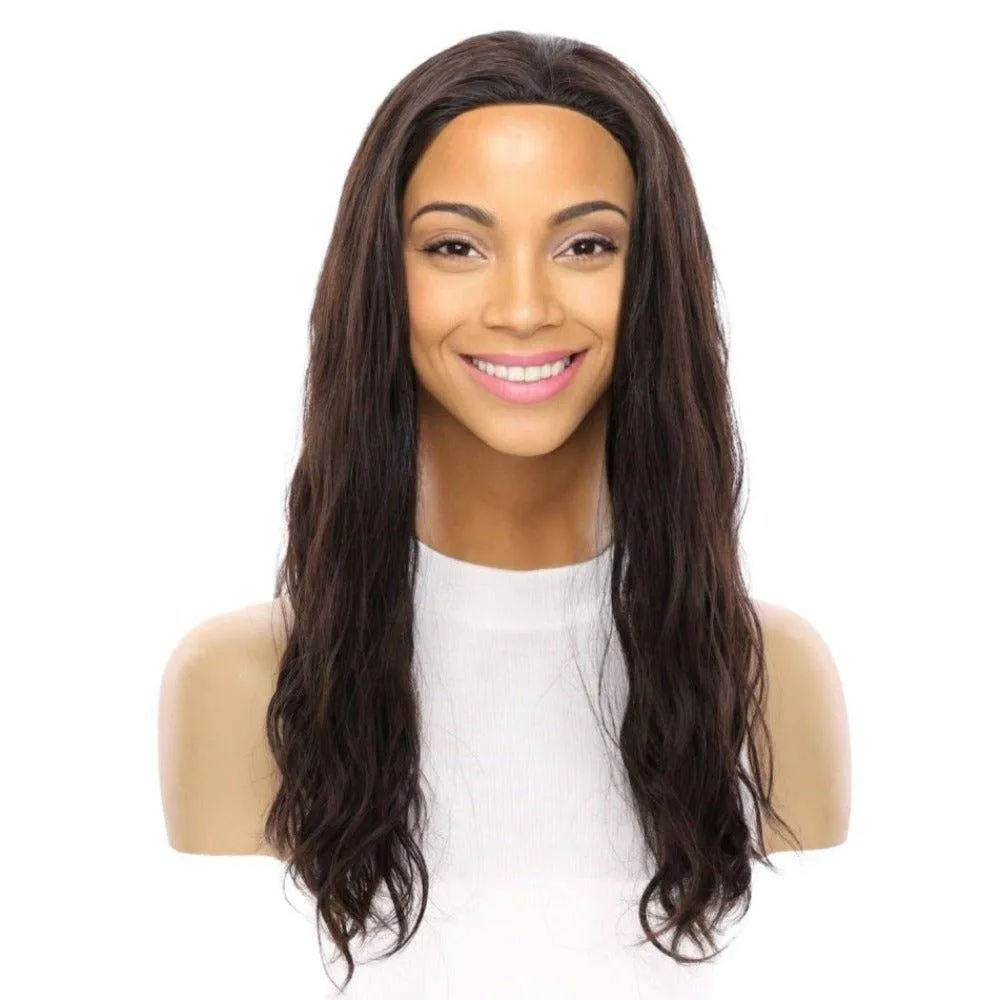20" 3/4 Bandfall Wig Soft Black Wavy