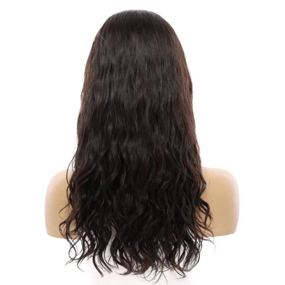 20" 3/4 Bandfall Wig Soft Black Wavy
