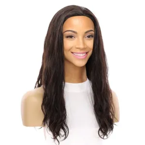 20" 3/4 Bandfall Wig Soft Black Wavy