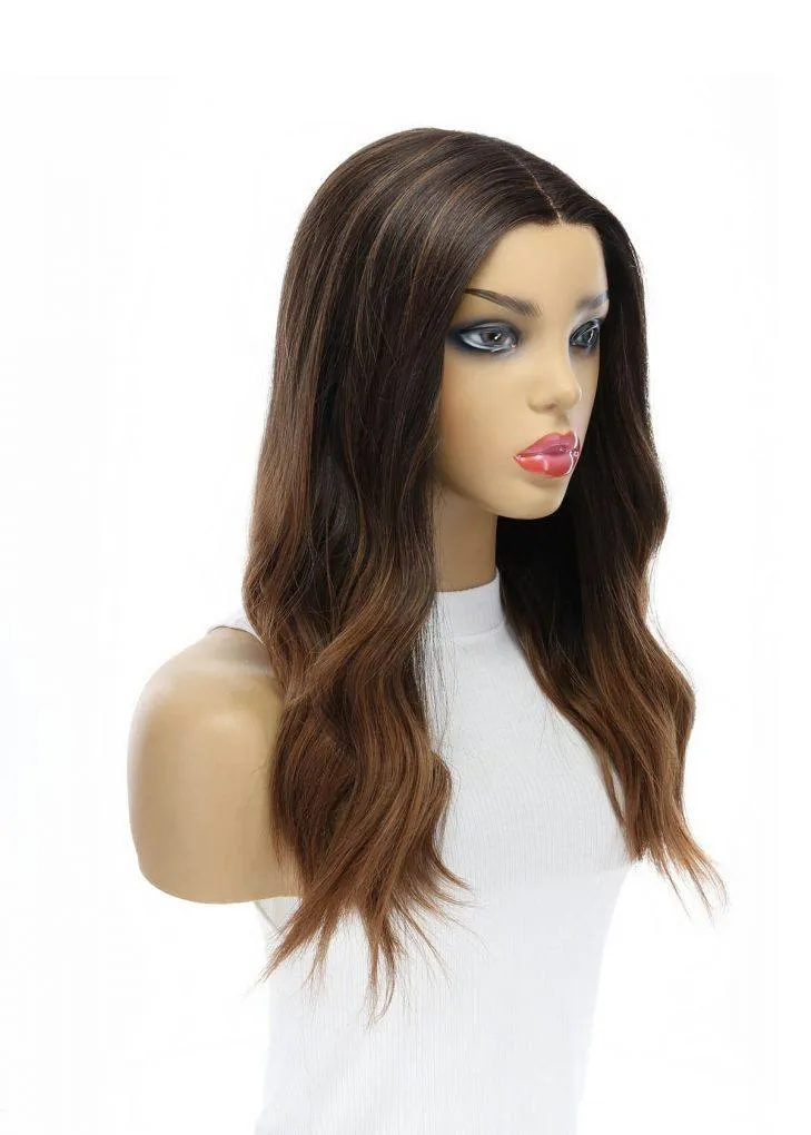 20" Divine Lace Top Wig Dark Brown Ombre