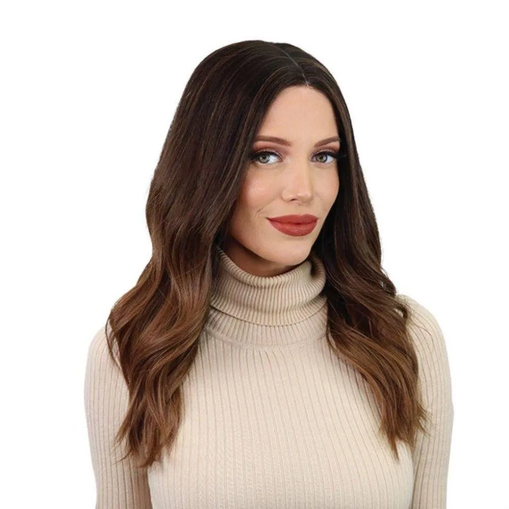 20" Divine Lace Top Wig Dark Brown Ombre