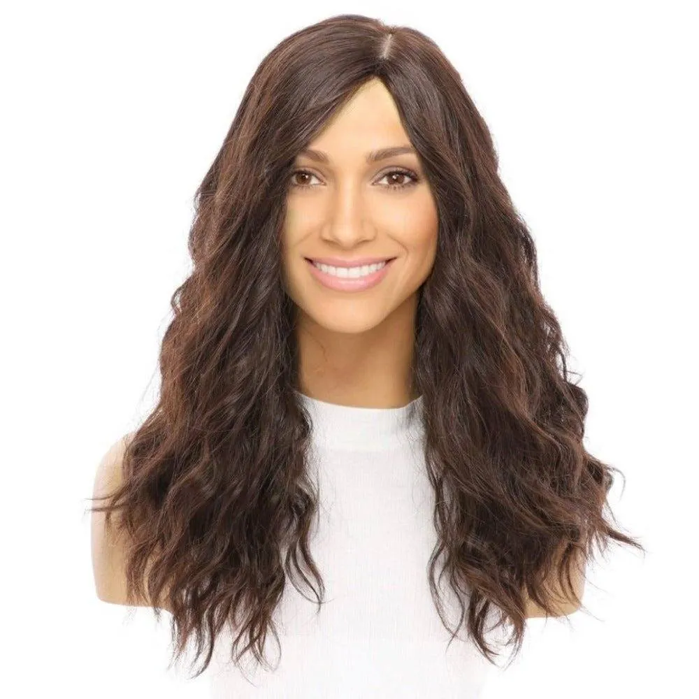 20" Princess Silk Top Wig Dark Brown Wavy