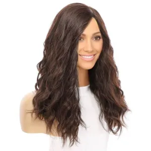 20" Princess Silk Top Wig Dark Brown Wavy