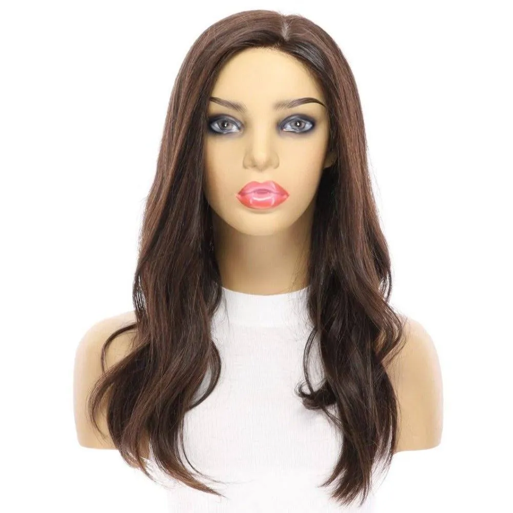 20" Princess Silk Top Wig Dark Brown