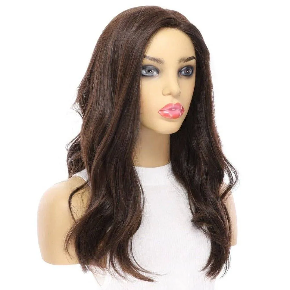 20" Princess Silk Top Wig Dark Brown