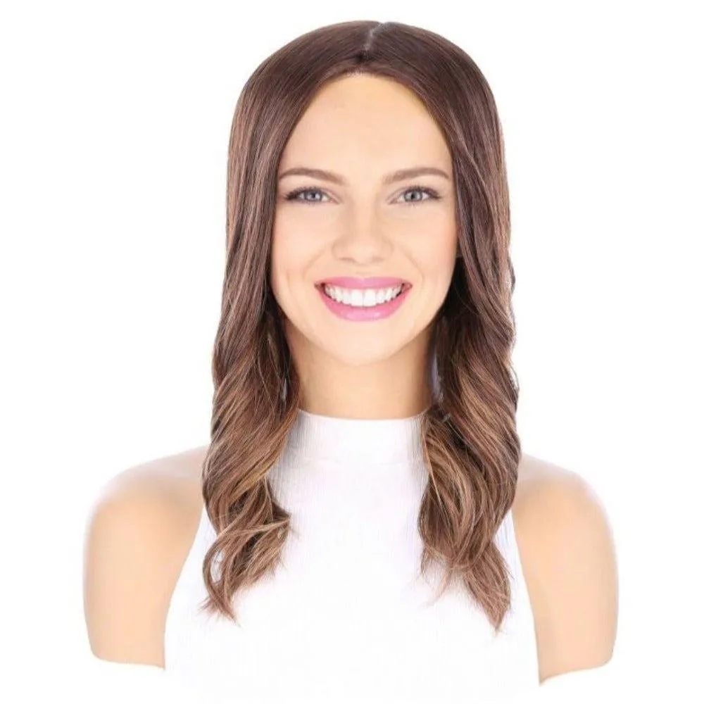 20" Princess Silk Top Wig Medium Brown Balayage