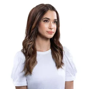 20" U-Shape Wig Dark Brown Balayage
