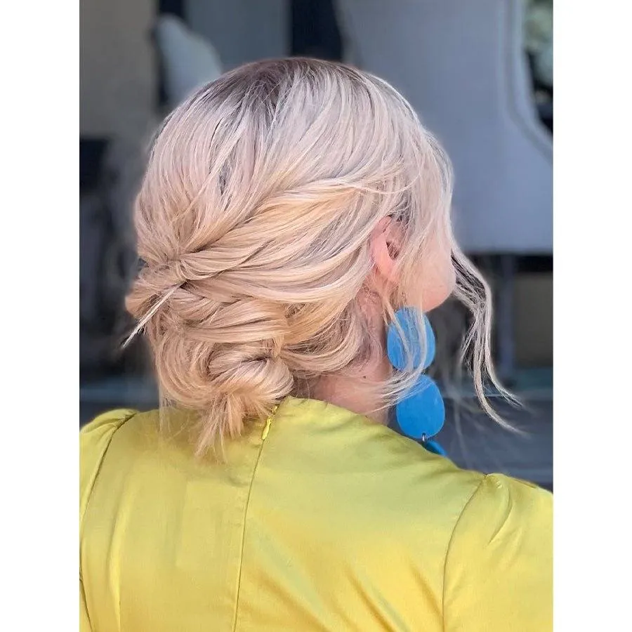22" Ponytail Silk Part Wig Platinum Blonde w/ Full Rooting