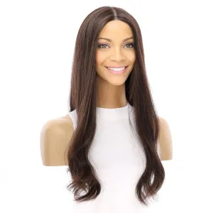 22" Princess Silk Top Wig Dark Brown
