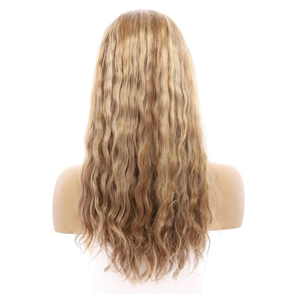 22" Princess Silk Top Wig Medium Blonde Wavy