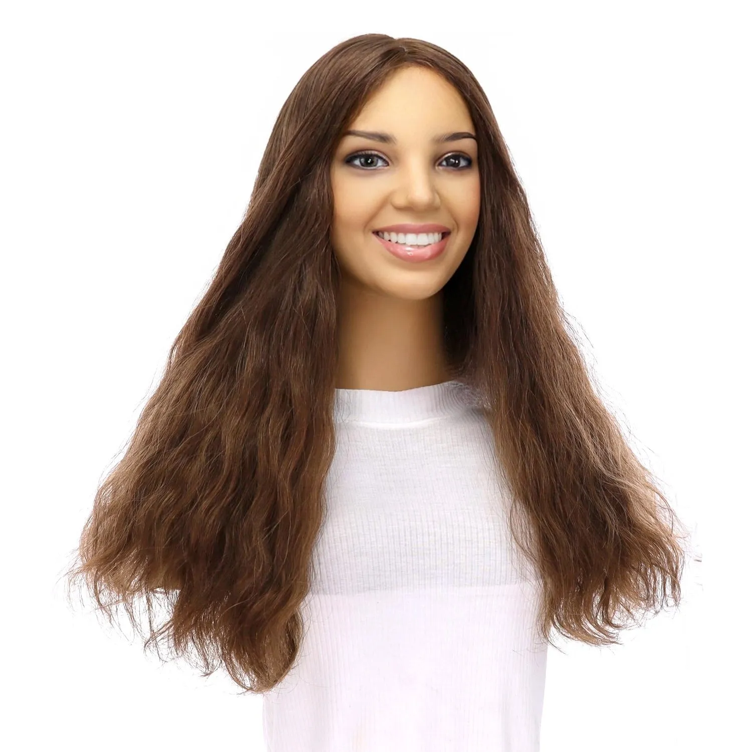 22" Princess Silk Top Wig Medium Brown Babylight Wavy