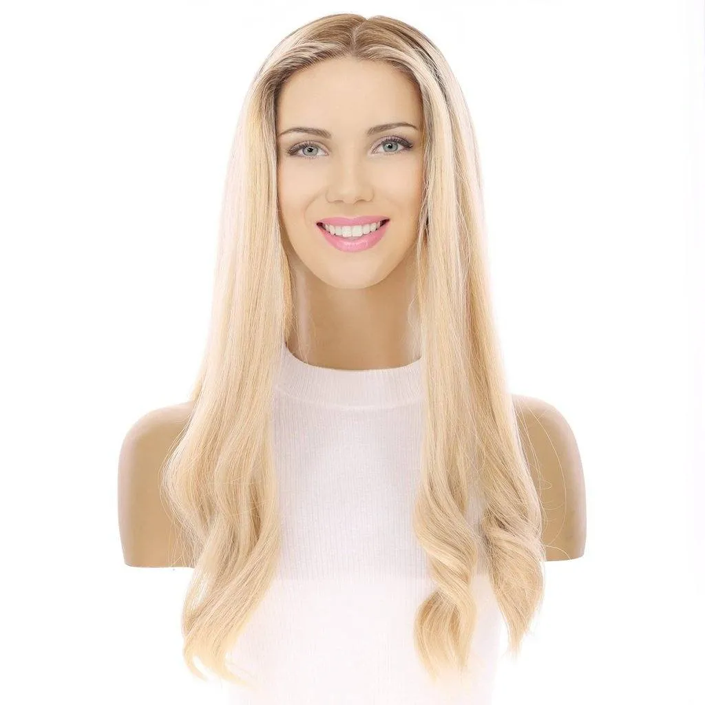 22" Princess Silk Top Wig Platinum Blonde