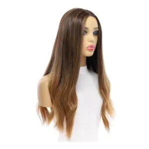 24" Divine Lace Top Wig Medium Brown Ombre