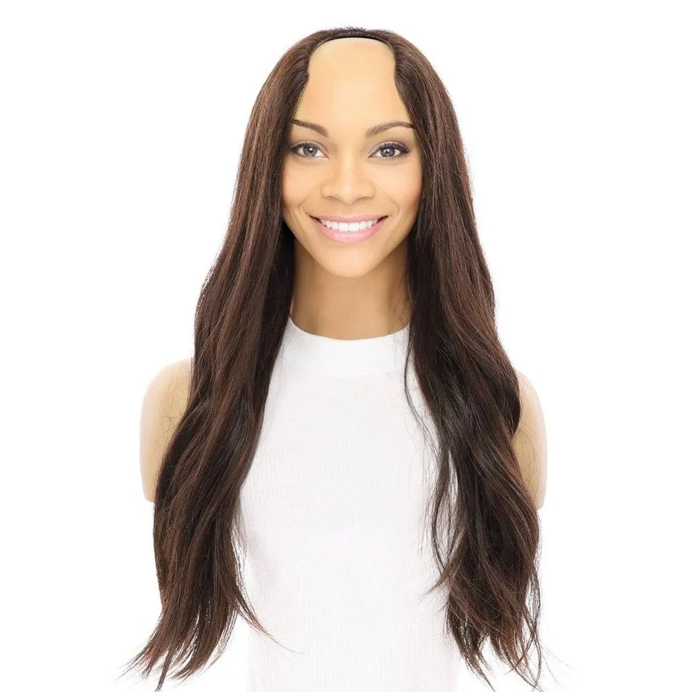 24" U-Shape Wig Dark Brown