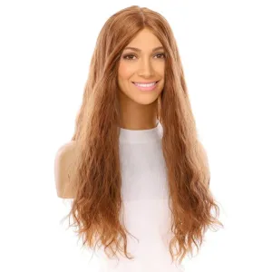 26" Ponytail Silk Top Wig Strawberry Blonde Wavy