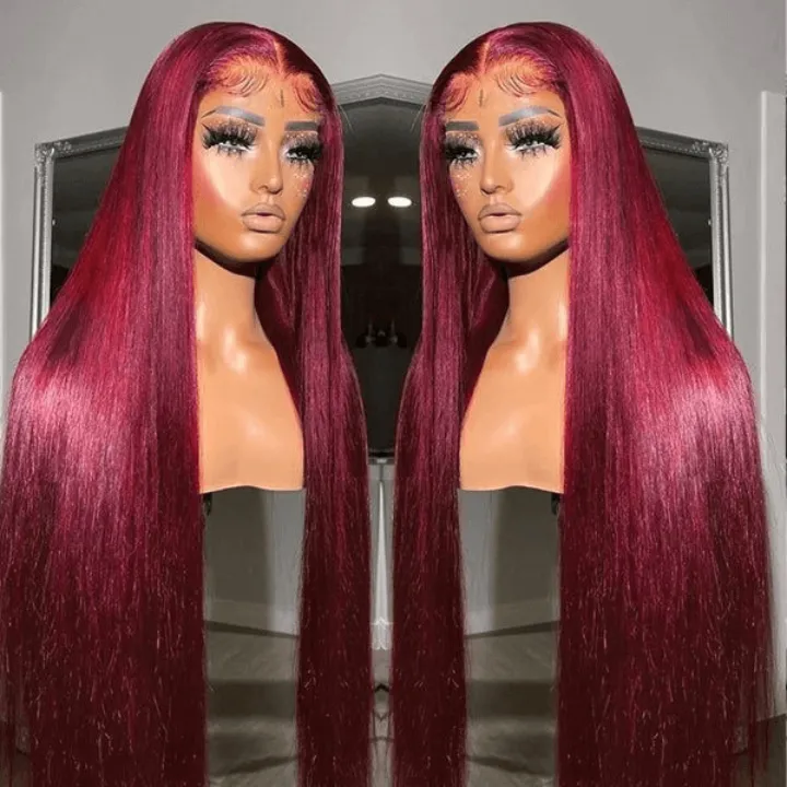 [2Wigs 13x6] Ginger Colored & 99J Colored 24 Inches Lace Frontal Wigs