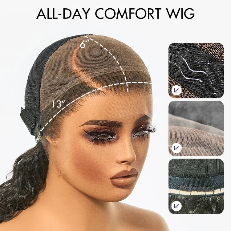 AiryFit™ Scalp Care Wigs | Water Wave Ear-to-Ear 13x6 Frontal HD Lace Glueless Curly Wig
