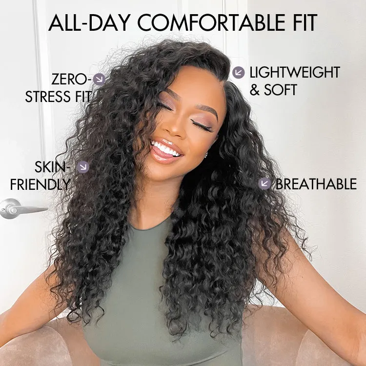 AiryFit™ Scalp Care Wigs | Water Wave Ear-to-Ear 13x6 Frontal HD Lace Glueless Curly Wig