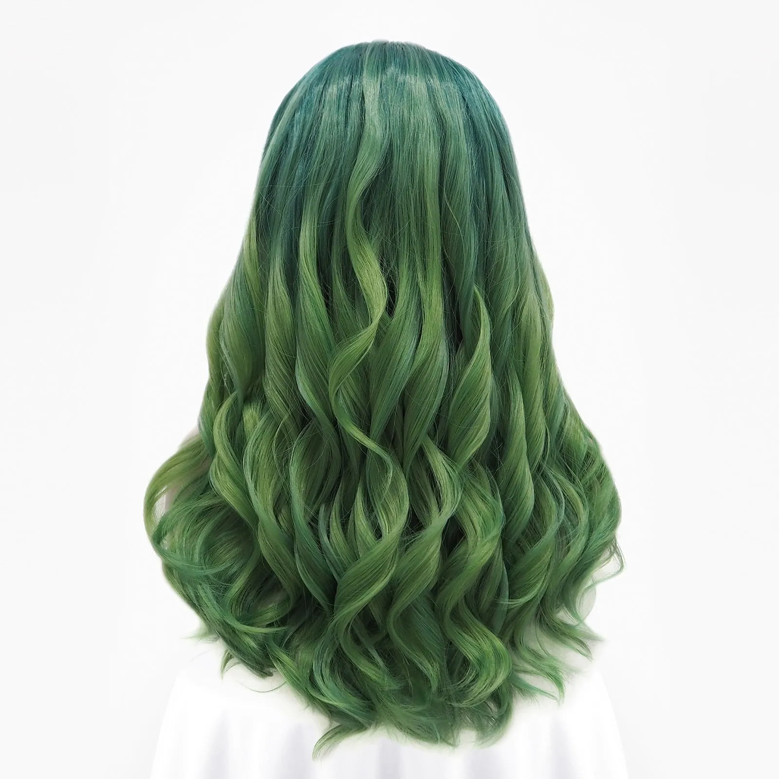 Autumn Green Ombre Wave Lace Front Synthetic Wig