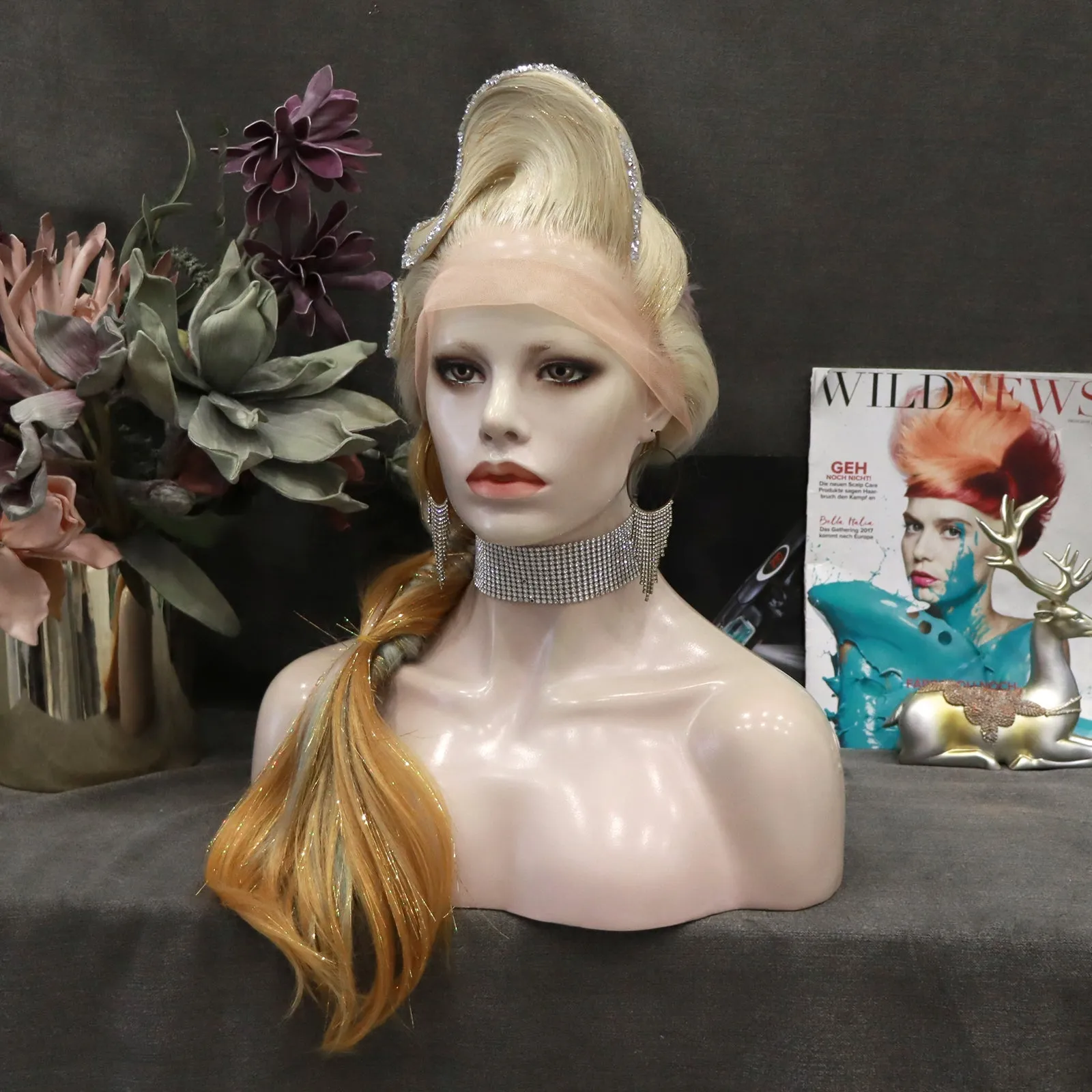 Blonde Braided Custom Styled Wig