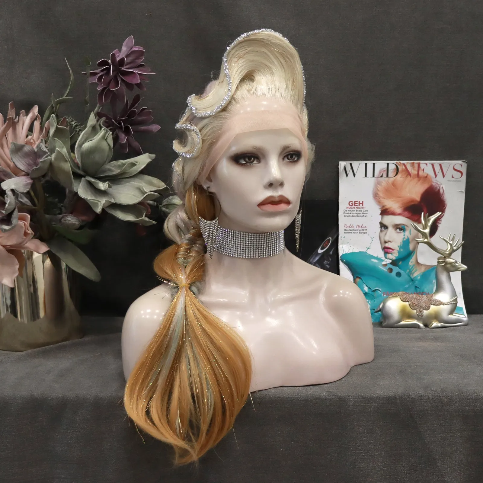 Blonde Braided Custom Styled Wig