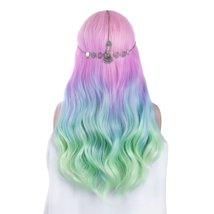 Brenda Collection-Mermaid - Colorful Long Wavy Synthetic Lace Front Wig Imstyle