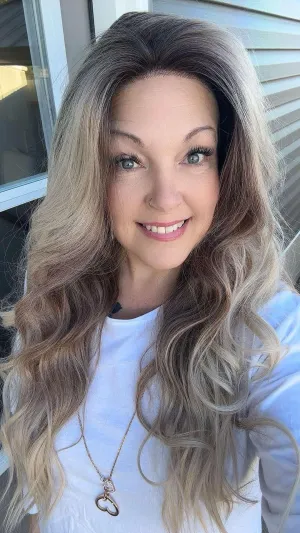 Brenda Collection-Shannon Ombre Ash Brown to Blonde Body Wave 13*4 Lace Front Wig