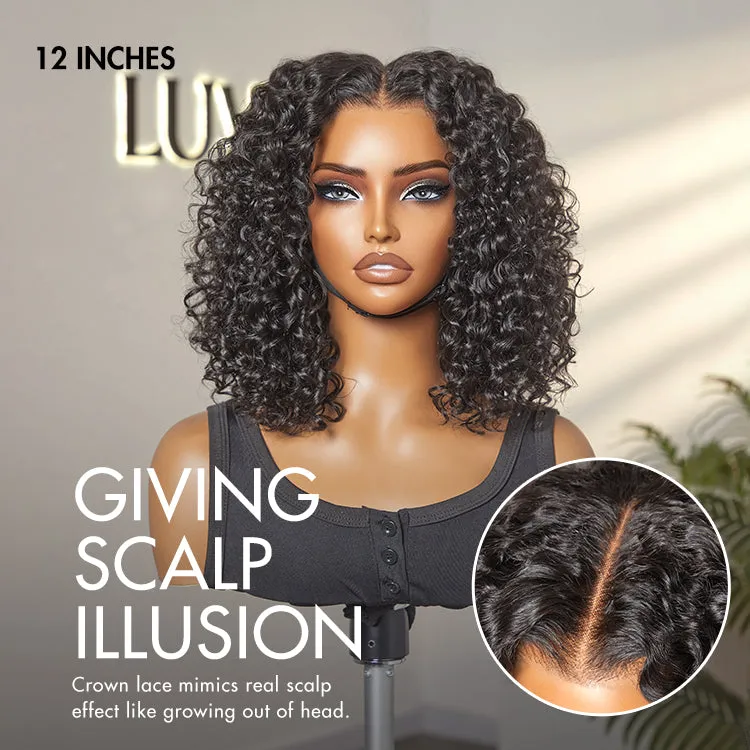 Brown Highlight / Natural Black / Blonde Highlight Deep Curly Glueless 5x5 Closure Pre-Cut Lace Wig Breathable Cap