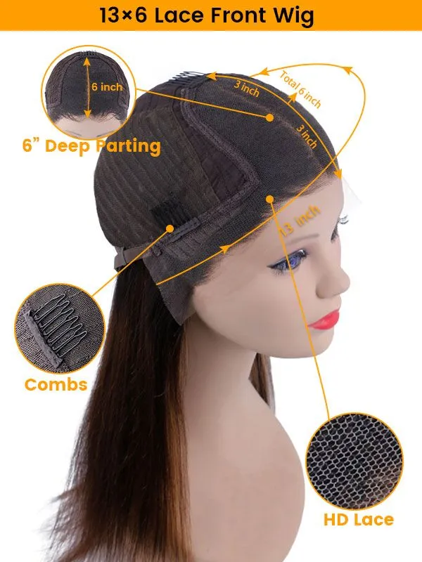 Chinalacewig 13x6 Undetectable HD Lace Front Wigs 150% Density Short Wave  Wigs CF157